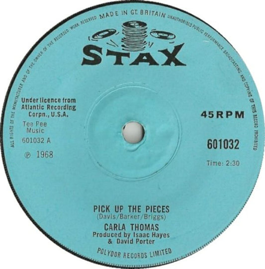 Carla Thomas : Pick Up The Pieces (7", Single, Sol)