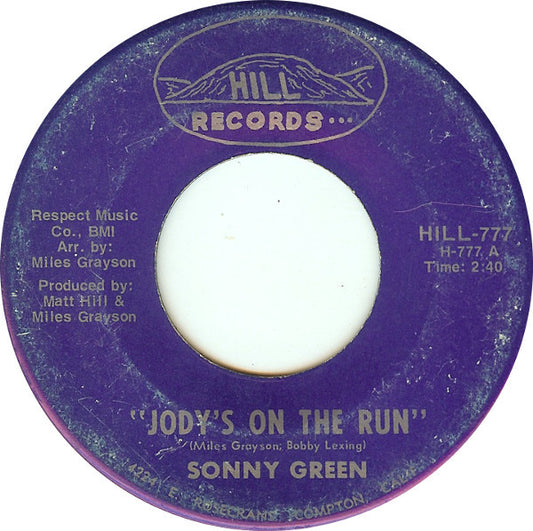 Sonny Green : Jody's On The Run (7", Ind)