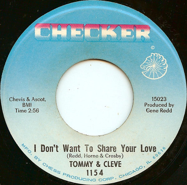 Tommy & Cleve : Boo-Ga-Loo Baby / I Don't Want To Share Your Love (7", Single)