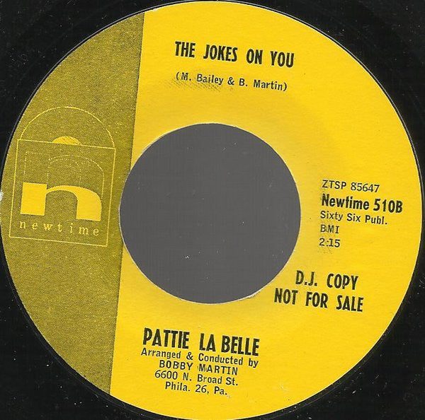 Patti LaBelle : Love Me Just A Little / The Jokes On You... (7", Promo)