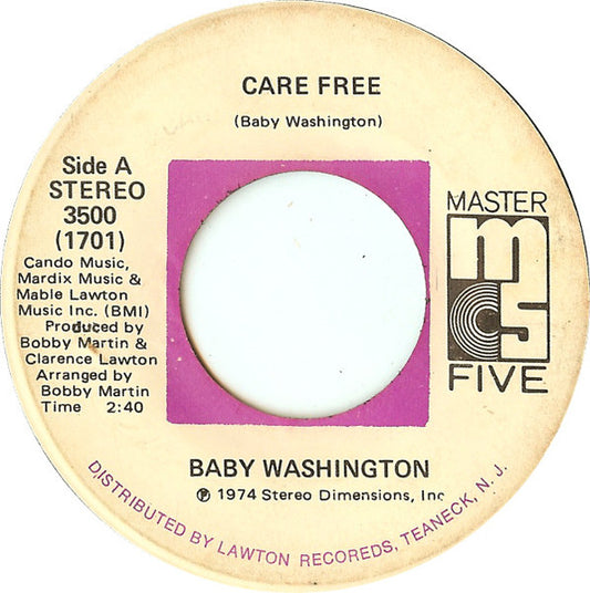 Baby Washington : Care Free (7")