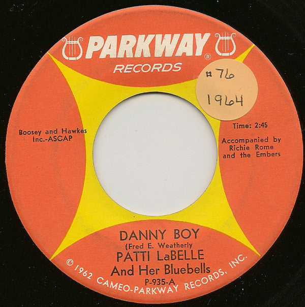 Patti LaBelle And The Bluebells : Danny Boy (7", Single)