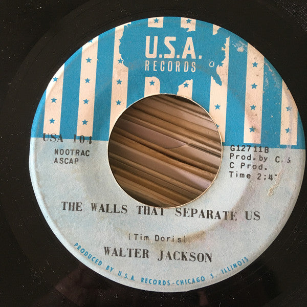 Walter Jackson : The Walls That Separate Us (7", Single, Promo, Blu)