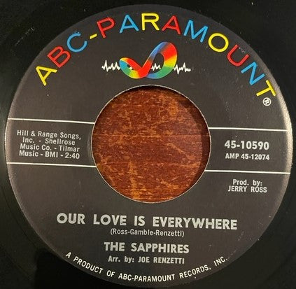 The Sapphires (3) : Thank You For Loving Me / Our Love Is Everywhere (7", Mono)