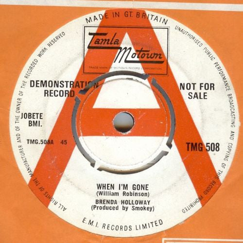 Brenda Holloway : When I'm Gone (7", Single, Promo)