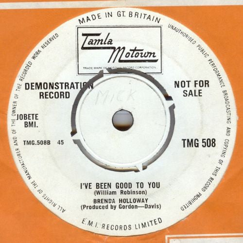 Brenda Holloway : When I'm Gone (7", Single, Promo)