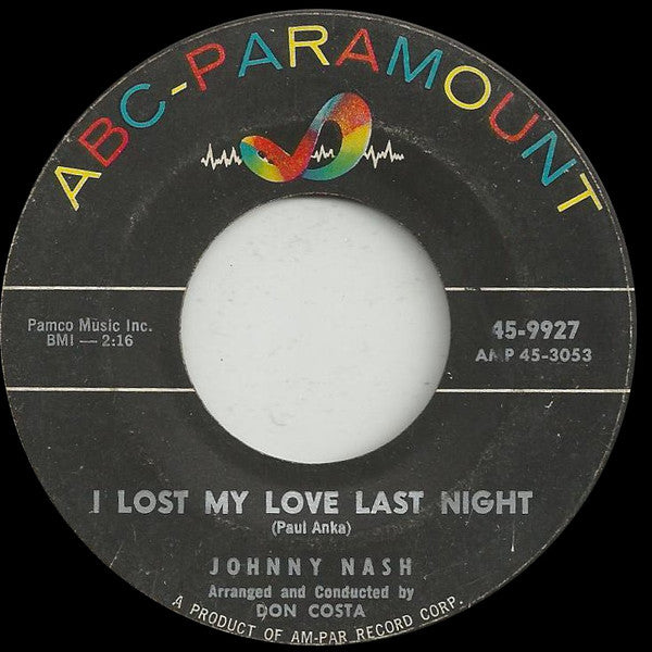 Johnny Nash : Please Don't Go / I Lost My Love Last Night (7")