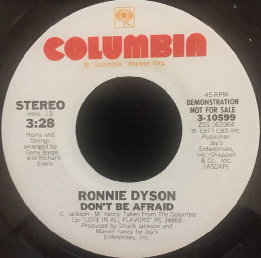 Ronnie Dyson : Don't Be Afraid (7", Promo)