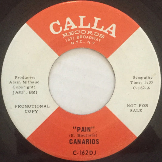 Canarios : Pain / You Made A Mistake (7", Promo)