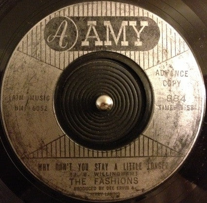 The Fashions : I Set A Trap For You / Why Don't You Stay A Little Longer (7", Single, Promo)