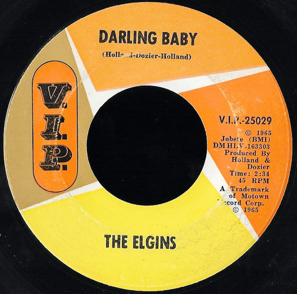 The Elgins : Darling Baby / Put Yourself In My Place (7")