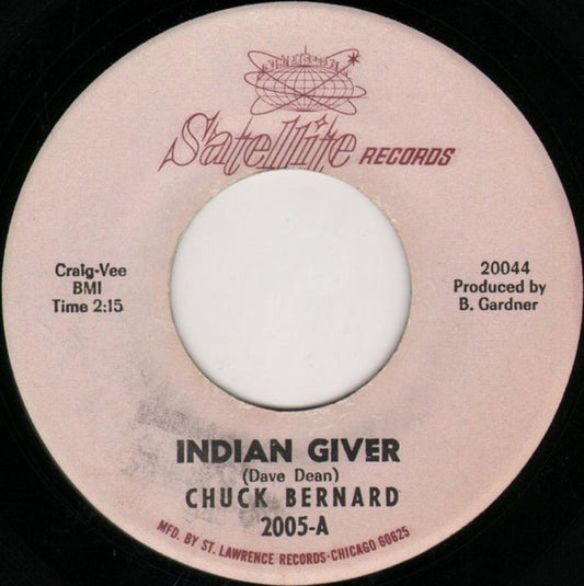 Chuck Bernard : Indian Giver / Dial My Number (7", Single)