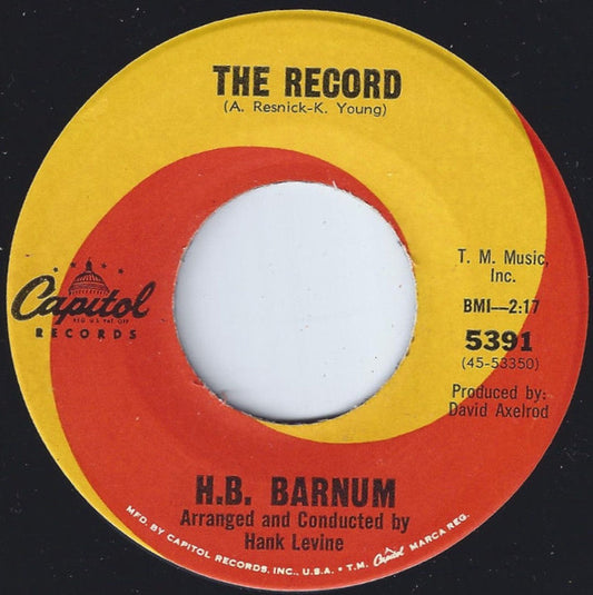 H.B. Barnum : The Record / I'm A Man (7")