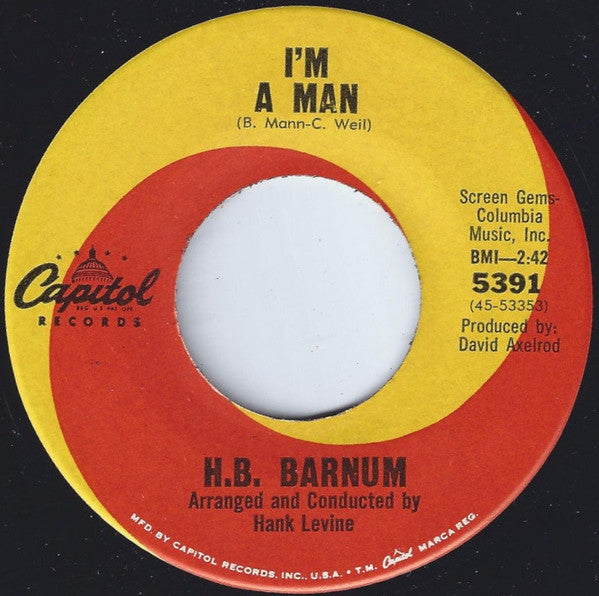 H.B. Barnum : The Record / I'm A Man (7")