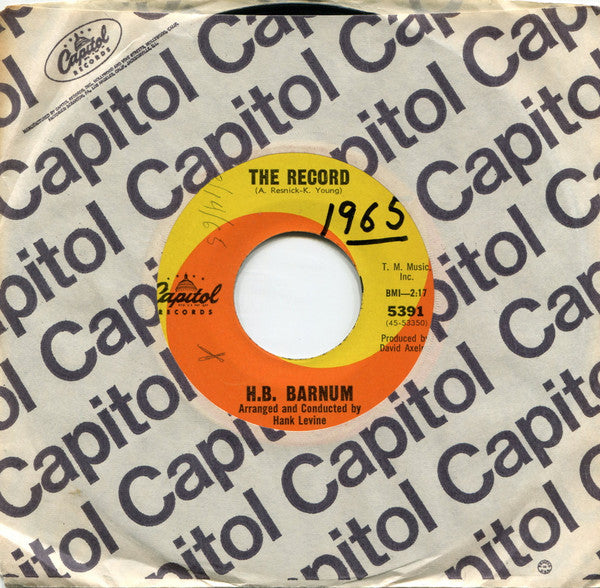 H.B. Barnum : The Record / I'm A Man (7")