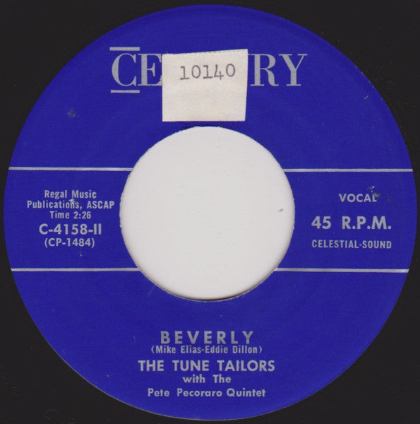 The Tune Tailors With The Pete Pecoraro Quintet : My First Love / Beverly (7")