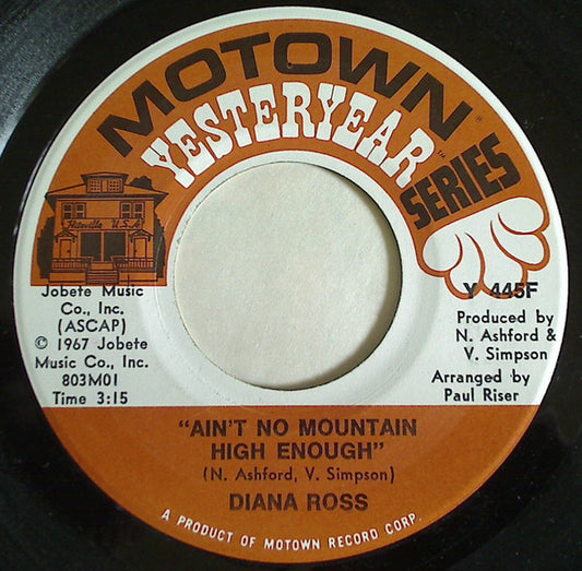 Diana Ross : Ain't No Mountain High Enough / Reach Out And Touch (Somebody's Hand) (7", RE)