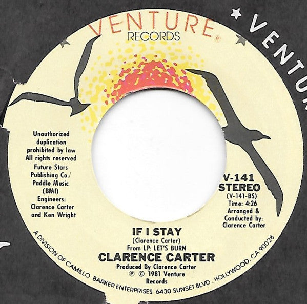 Clarence Carter : Let's Burn / If I Stay (7", Single)