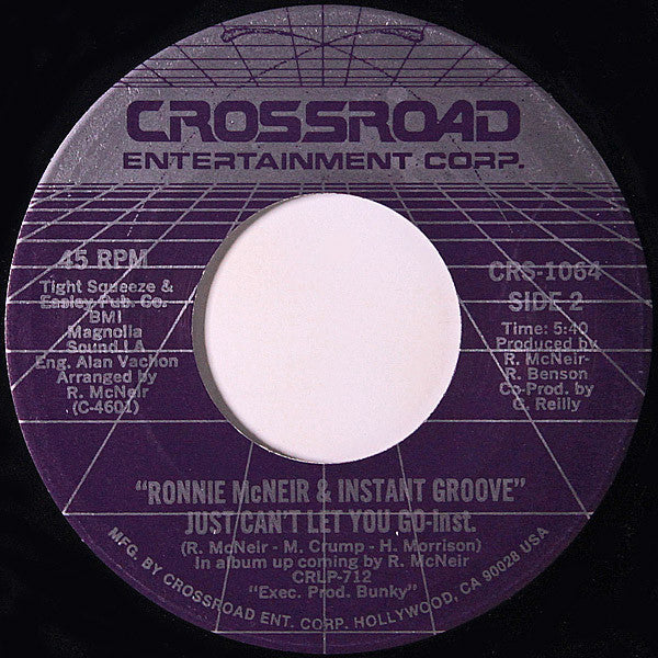 Ronnie McNeir : Just Can't Let You Go (7")