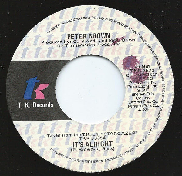 Peter Brown (2) : It's Alright / Penguin (7")