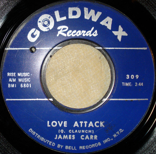 James Carr : Love Attack / Coming Back To Me Baby (7", Styrene, Bes)