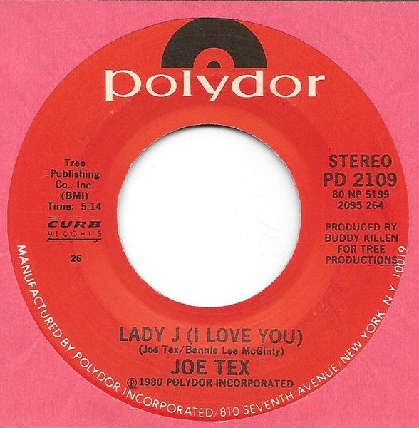 Joe Tex : Stick Your Key In (And Start Your Car) / Lady J (I Love You)) (7", Single)