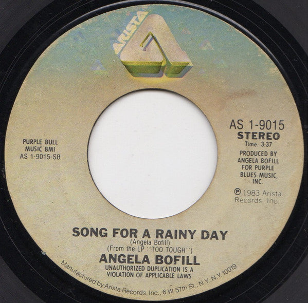 Angela Bofill : Tonight I Give In / Song For A Rainy Day (7", Ind)