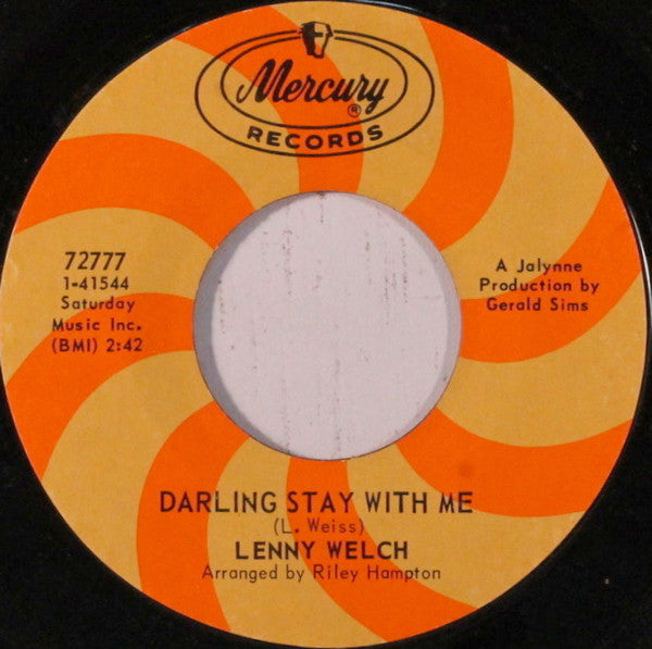 Lenny Welch : Wait Awhile Longer / Darling Stay With Me (7", Single)