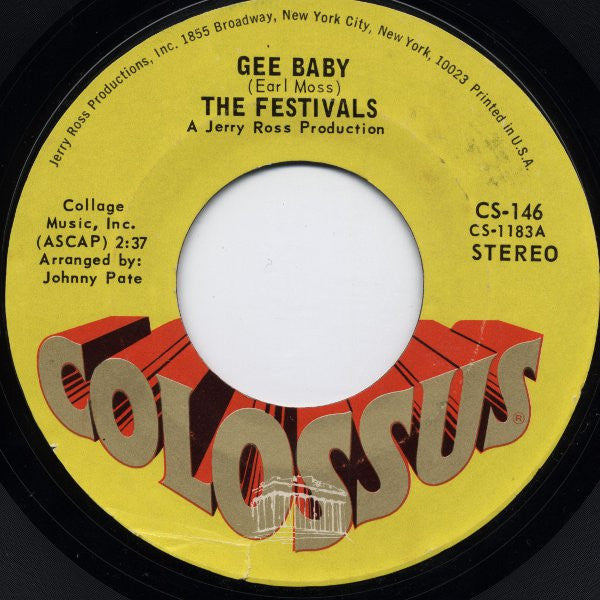 The Festivals : Gee Baby (7", Styrene)