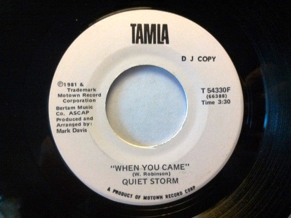 Quiet Storm : When You Came (7", Single, Promo)