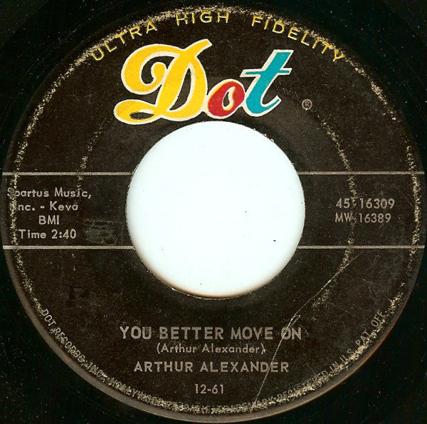 Arthur Alexander : You Better Move On (7", Single, Ind)