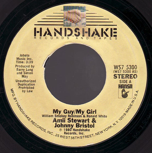 Amii Stewart & Johnny Bristol : My Guy/My Girl (7", Single)