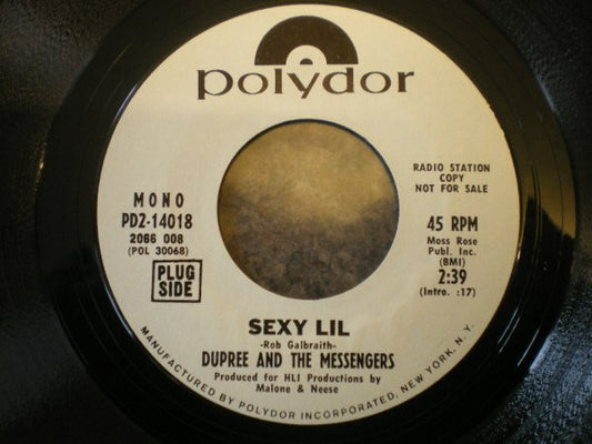 Dupree And The Messengers : Sexy Lil (7", Promo, Styrene)