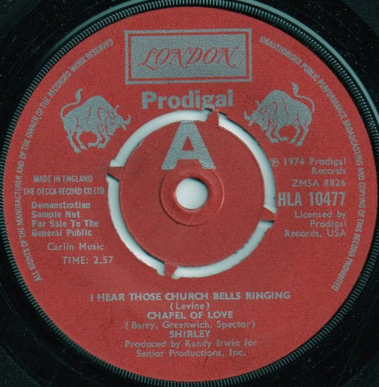 Shirley Alston : I Hear Those Church Bells Ringing / Chapel Of Love (7", Single, Promo)