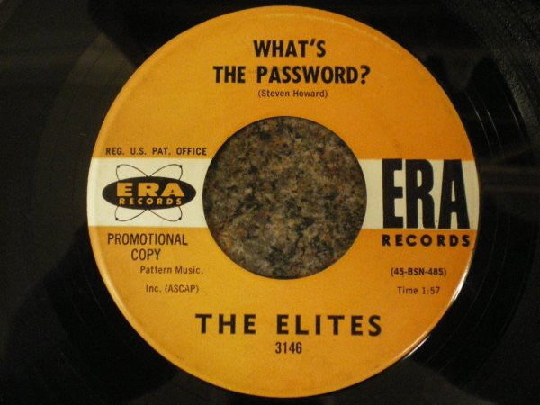 The Elites : Sir Galahad / What's The Password? (7", Single, Promo)