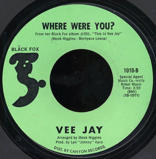 Vee Jay : Don't Rain On My Parade (7")