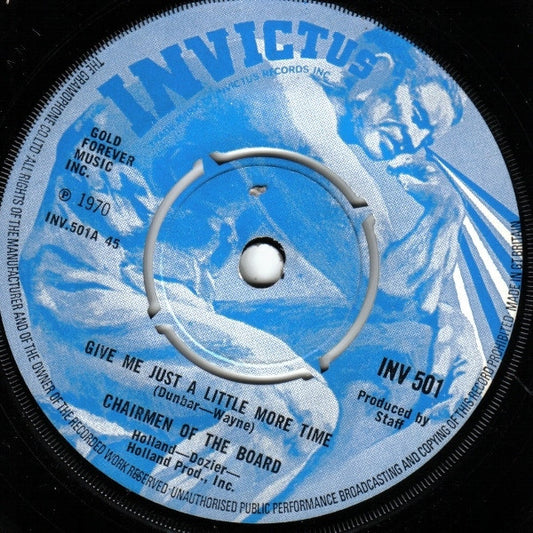 Chairmen Of The Board : Give Me Just A Little More Time (7", Single, Pus)