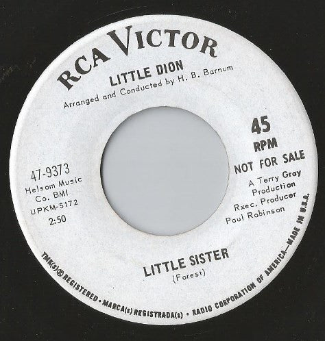 Little Dion : Little Sister / Like They Do (7", Single, Promo)