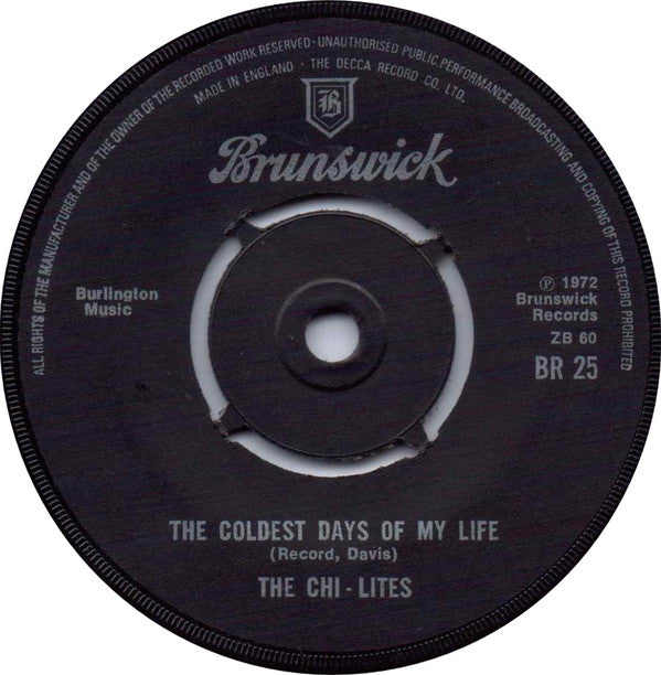 The Chi-Lites : It's Time For Love (7", Single, 4-P)