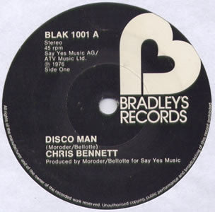 Chris Bennett : Disco Man (7")