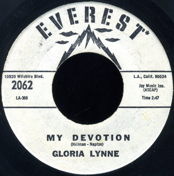 Gloria Lynne : My Devotion / I'm Glad There Is You (7", Mono)