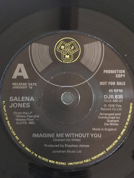 Salena Jones : Imagine Me Without You (7", Promo)