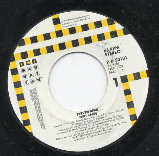 Evelyn King : Flirt (7", Promo, Styrene)
