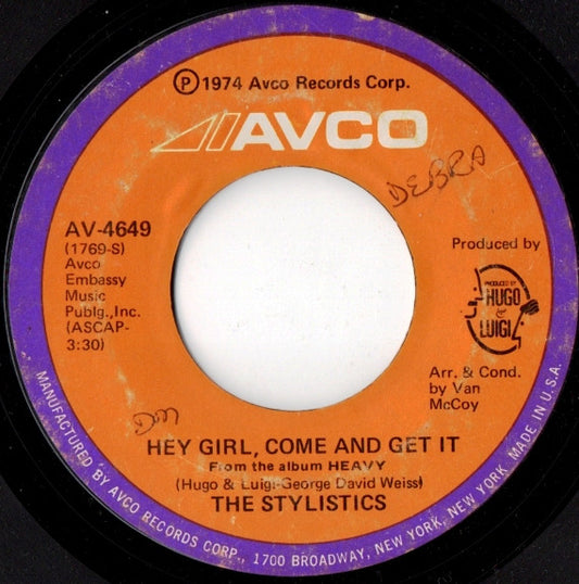 The Stylistics : Star On A TV Show / Hey Girl, Come And Get It (7")