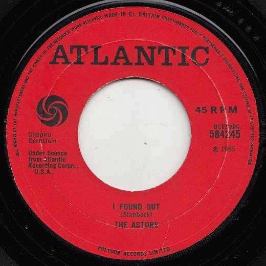 The Astors : Candy (7", Single, RE, Lar)