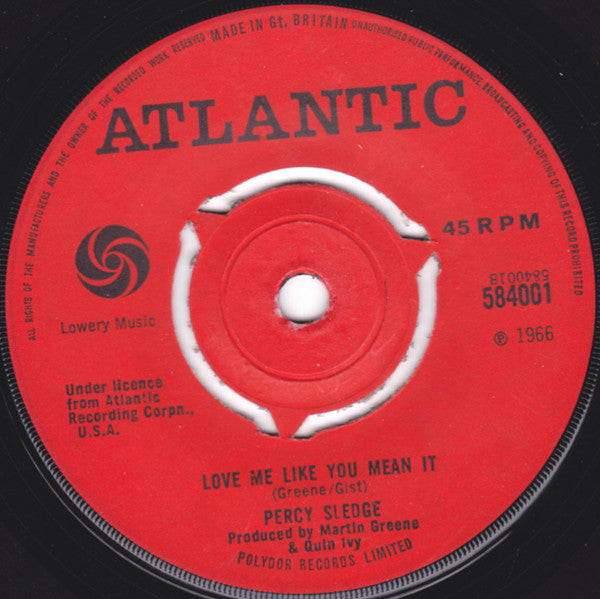 Percy Sledge : When A Man Loves A Woman (7", Single, 3-P)