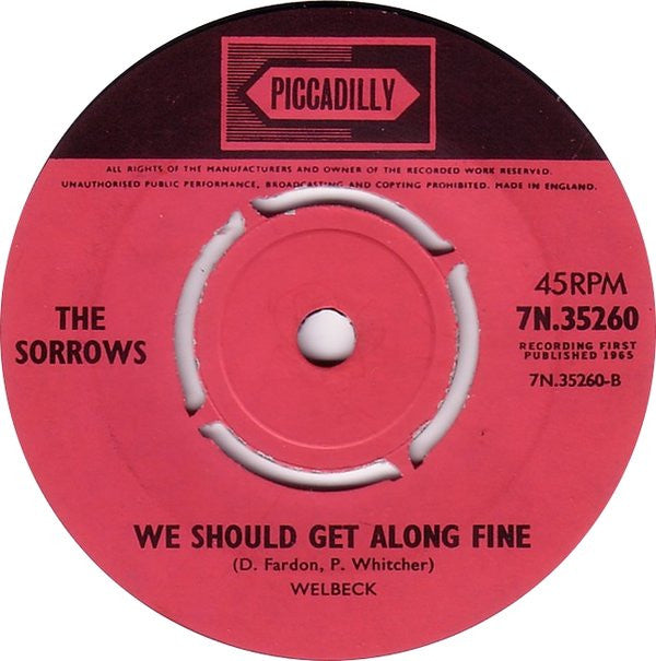 The Sorrows : Take A Heart (7", Single, 4-P)