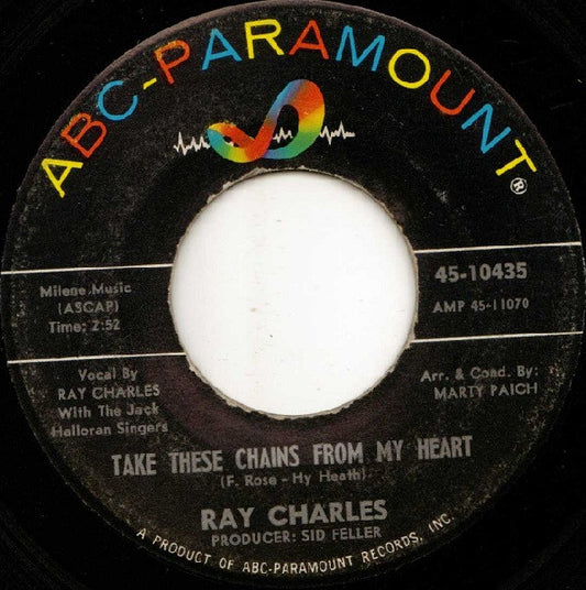 Ray Charles / Ray Charles And His Orchestra : Take These Chains From My Heart / No Letter Today (7", Single)