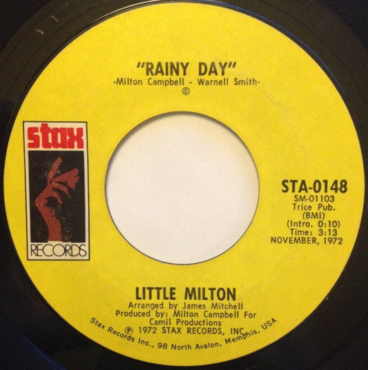 Little Milton : Rainy Day / Lovin' Stick (7", Styrene)
