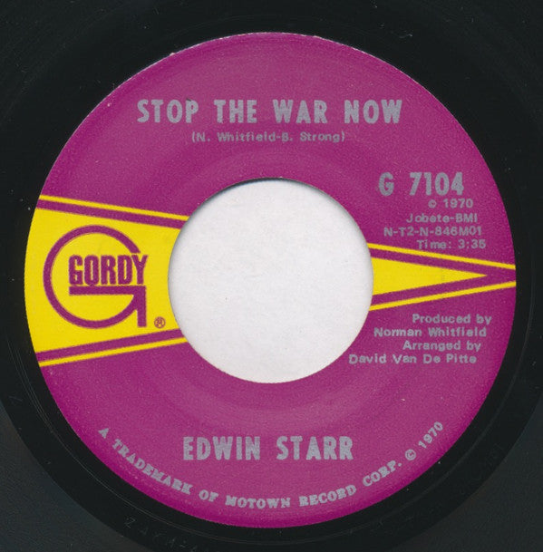 Edwin Starr : Stop The War Now (7", Single, ARP)